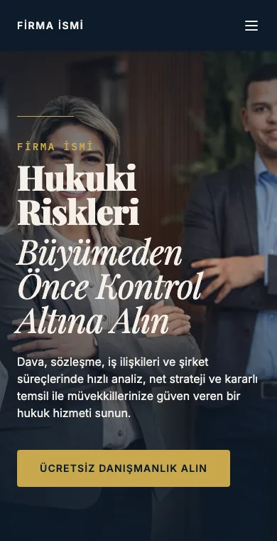 Law Firm mobile website example screenshot