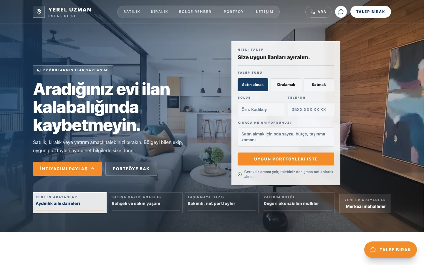 Real Estate website example screenshot