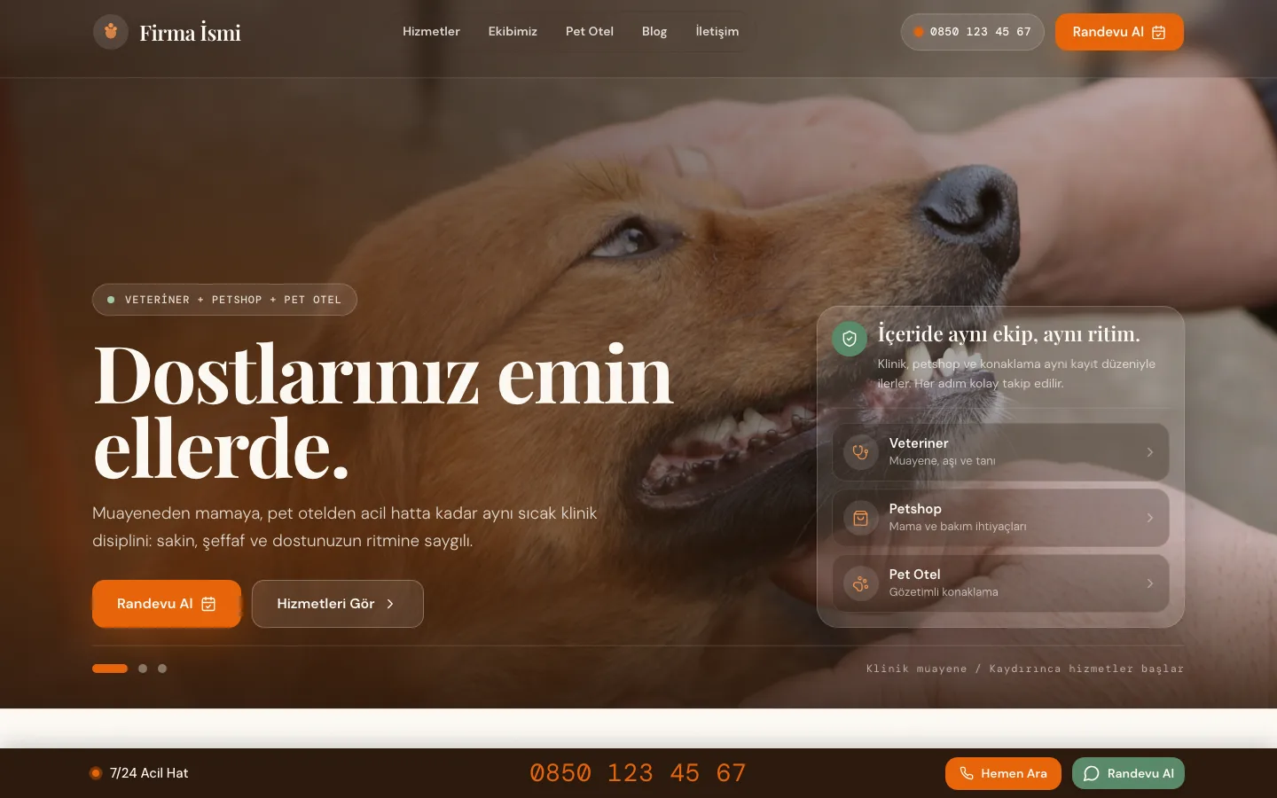 Veterinary Clinic website example screenshot