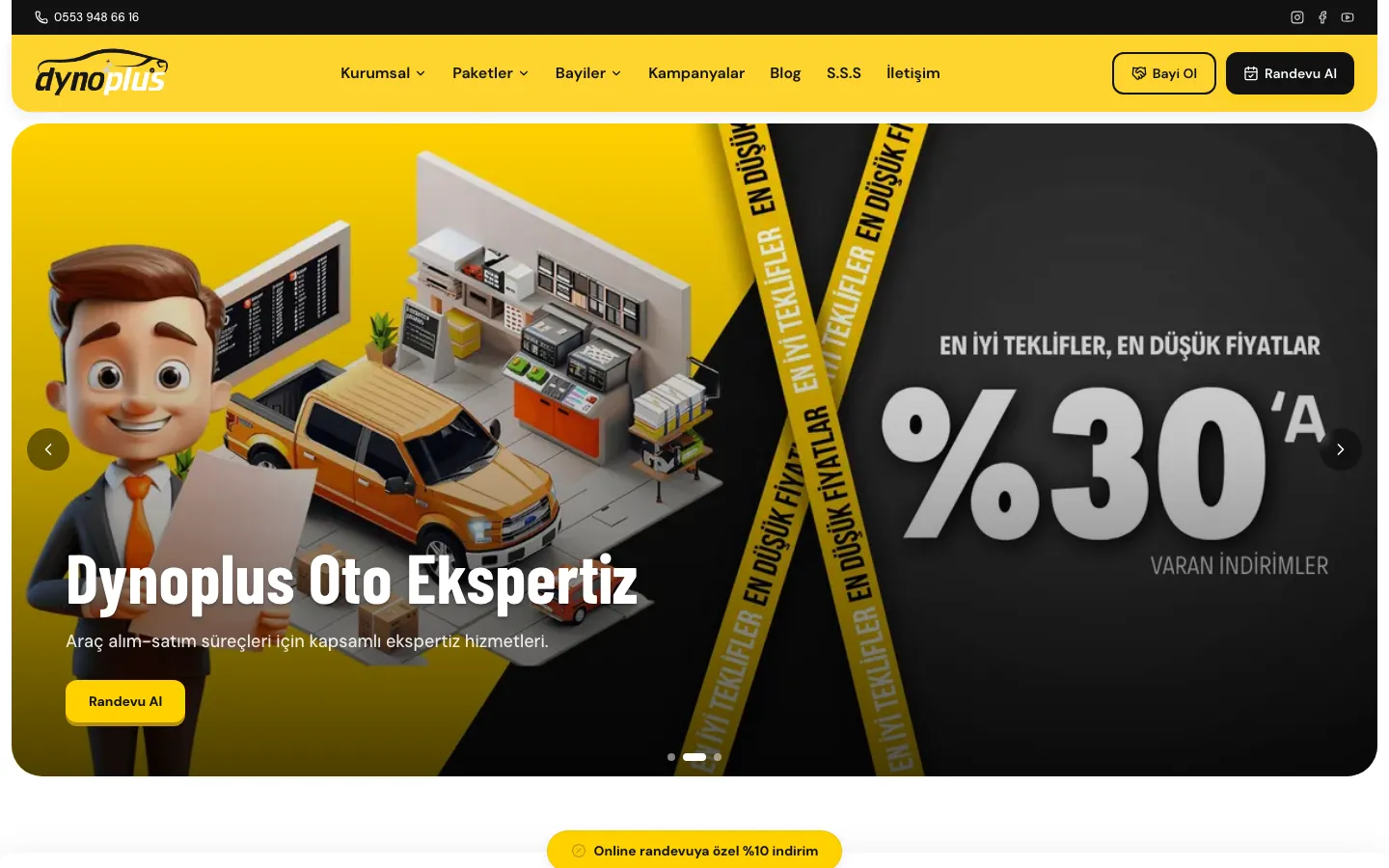 Dynoplus: Vehicle Inspection Website with Online Booking