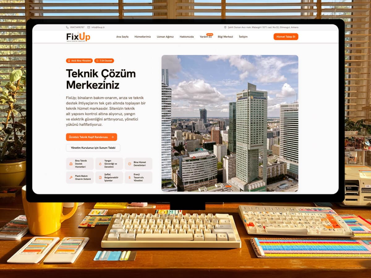 FixUp Teknik Yönetim Hizmetleri website design preview