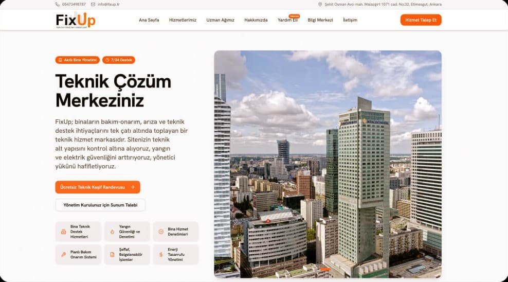 FixUp Technical Management: Facility Management Platform with CMS and Customer Portal
