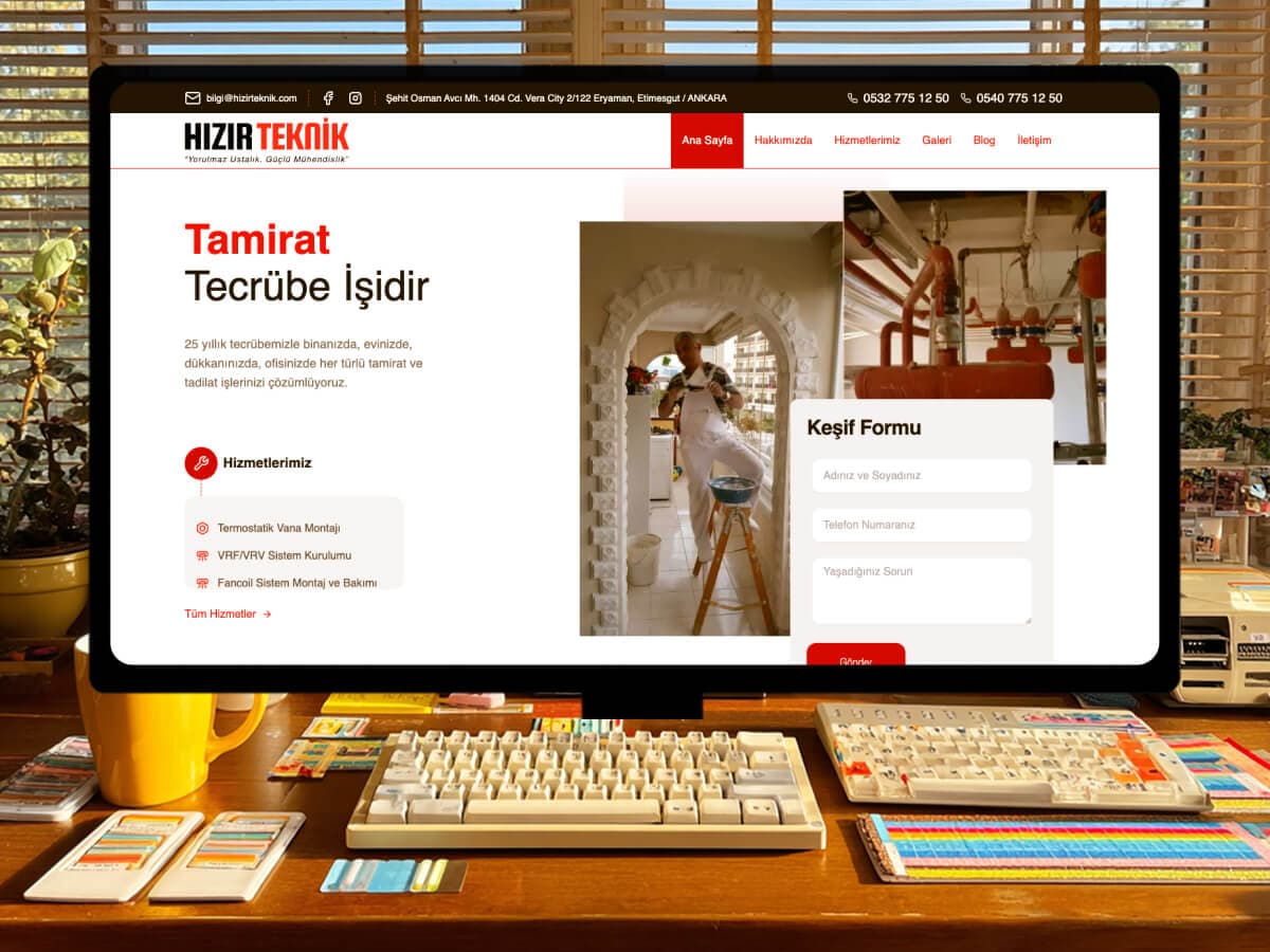 Hızır Teknik website design preview